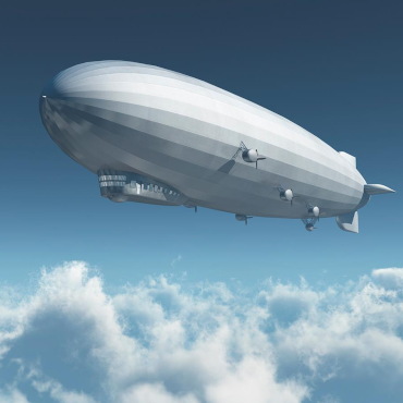 Blimp flying