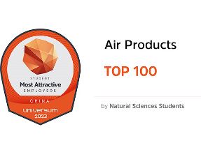 Air Products Rated China’s Top 100 Most Attractive Employers by  Natural Sciences Students Badge